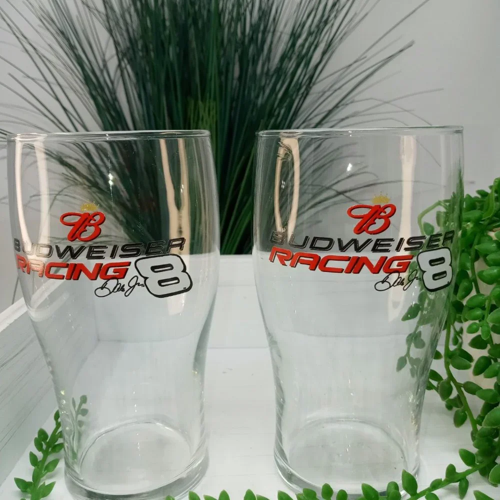 Dale Jr. #8 Set Of 2, 16oz. Budweiser Drinking Glasses
